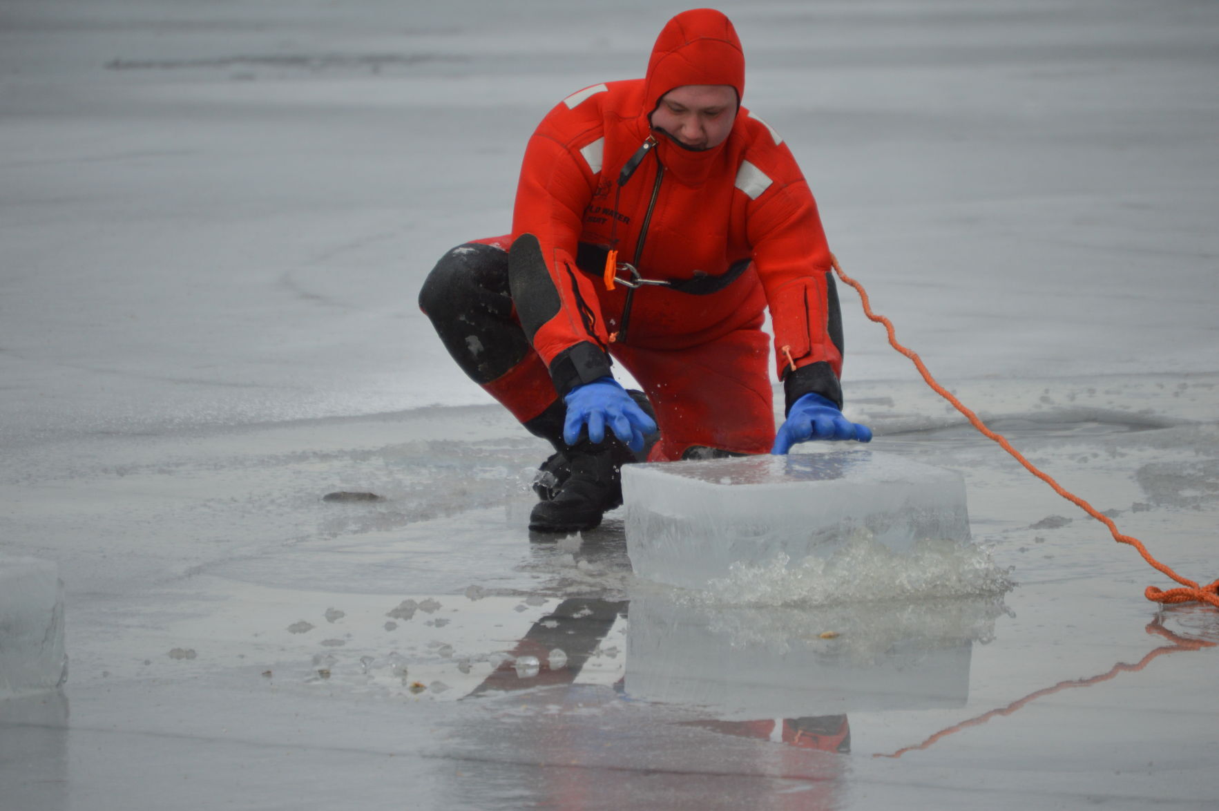 Ice thickness on Kingston's Great Pond